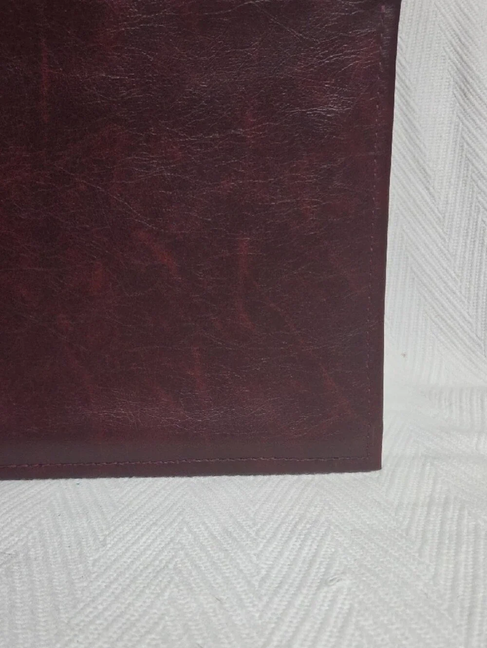 Vintage Stoops Burgundy Faux Leather Portfolio Briefcase Organizer Bag Handled